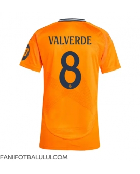 Real Madrid Federico Valverde #8 Tricou Fotbal Replică 2024-25 Femei Deplasare